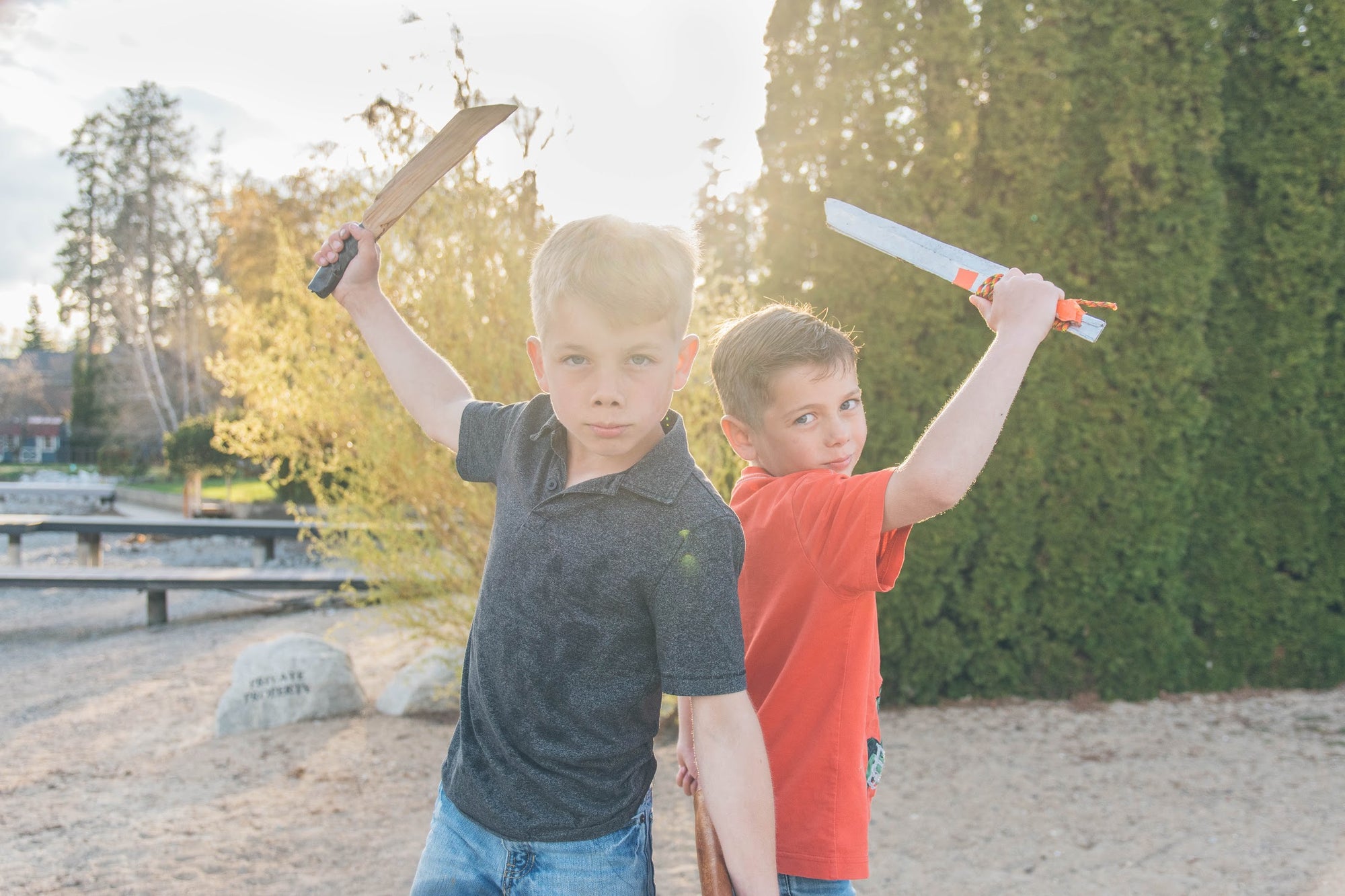 Kids playing outdoors
