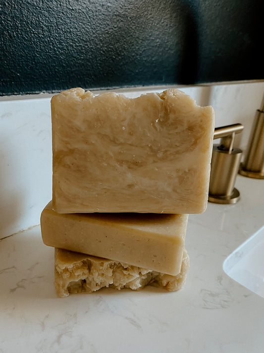 Soothe Soap 4.8 oz olive oil bars, stacked